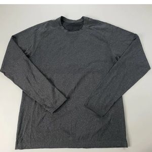 Lululemon Shirt Mens M Gray Metal Vent Tech Long Sleeve Performance Heather